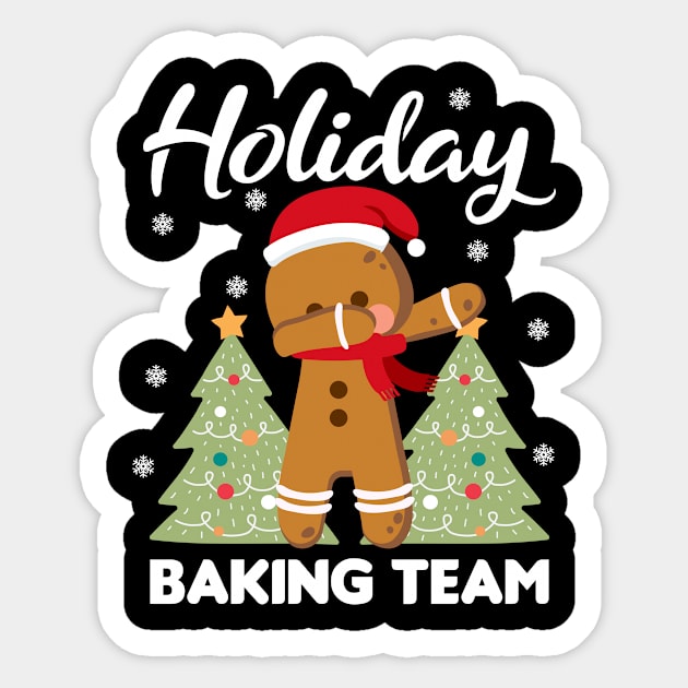 Holiday Baking Dabbing Gingerbread Christmas Gift Sticker by 2blackcherries